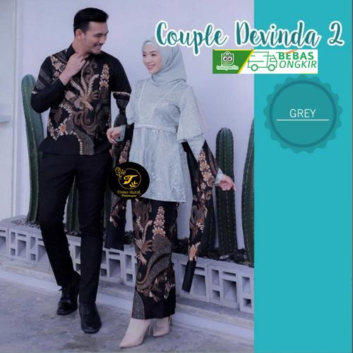 Gambar BATIK COUPLE KEBAYA BROKAT MODERN ATASAN WANITA BAJU TUNANGAN LAMARAN - Abu-abu dari TRIMOBATIK Kota Pekalongan Tokopedia