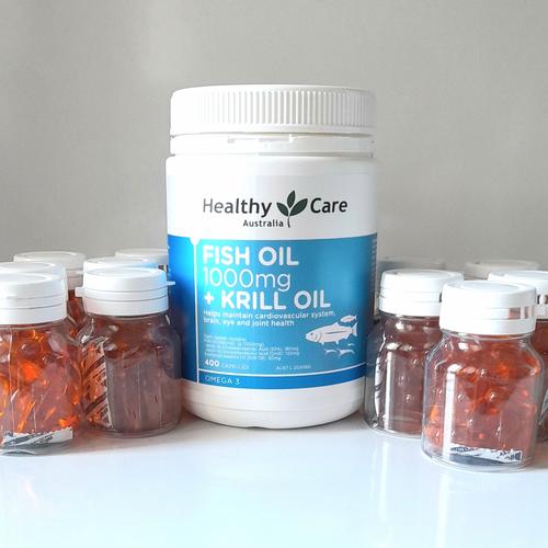Jual krill oil, healthy care fish oil 1000mg + krill oil repacking isi 30 Jakarta Barat Guza