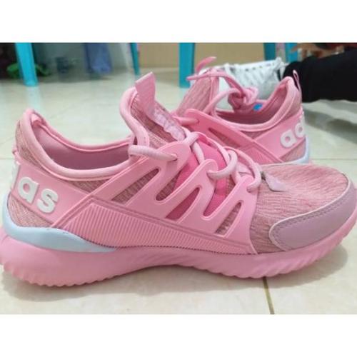 soft pink sneakers