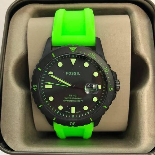 Jual FOSSIL FS5683 Three-Hand Date Neon 