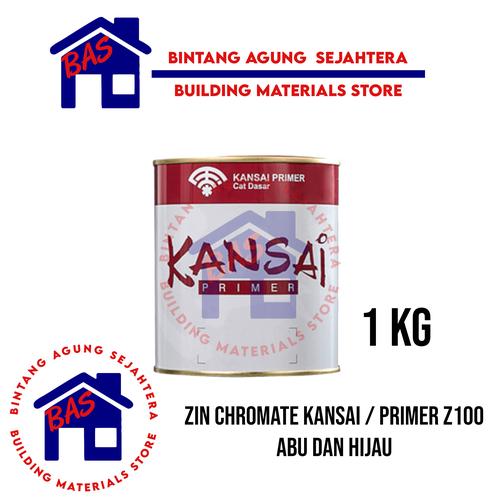 Jual KANSAI ZINC CHROMATE PRIMER CAT DASAR KAYU DAN BESI Z100 1KG Abu