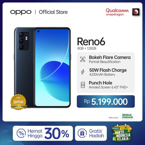 Foto Produk OPPO Reno6 Smartphone 8GB/128GB (Garansi Resmi) - Hitam, 2 dari OPPO OFFICIAL STORE