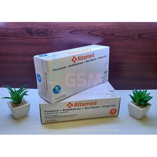 Jual SARUNG TANGAN LATEX / SARUNG TANGAN KARET ALTAMED - S, Powder Free ...