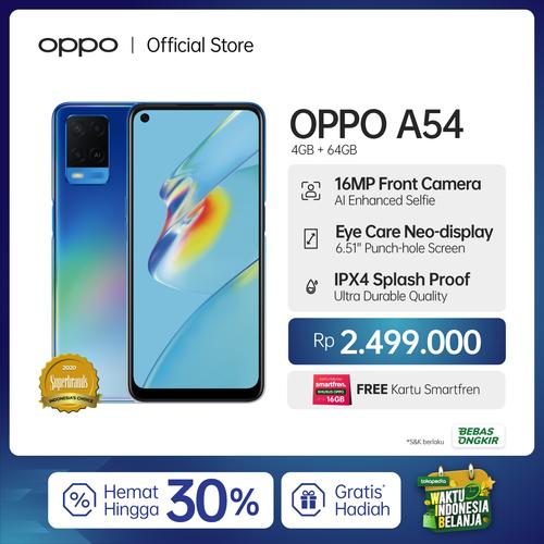 Foto Produk OPPO A54 Smartphone 4GB/64GB (Garansi Resmi) - Biru dari OPPO OFFICIAL STORE