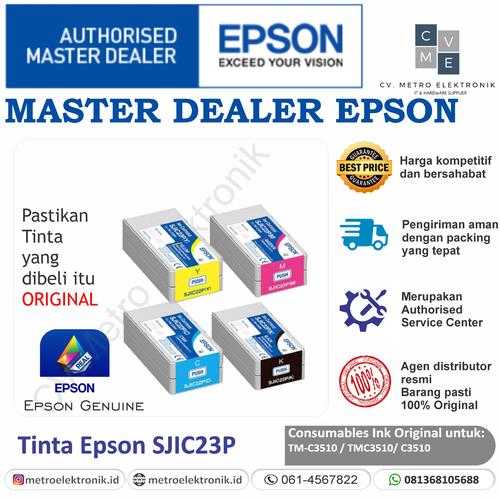 Jual TINTA EPSON SJIC23P SJI-C23P SJIC 23P M-C3510 C3510 TMC3510 - SJIC23P  BLACK - Kota Medan - CV. Metro Elektronik | Tokopedia