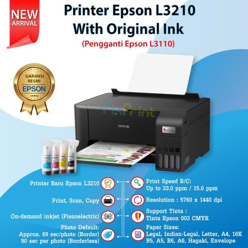 Printer Epson L3210 Print Scan Copy 