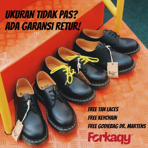 Foto Produk Dr Martens 1461 Black Smooth 3 Eye Docmart Solovair - 36 dari Forkaqy_