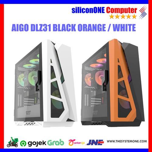 Gambar AIGO DLZ 31 BLACK ORANGE WHITE DARKFLASH ATX LUXURY DLZ31 dari silicon ONE Computer Kota Bandung Tokopedia