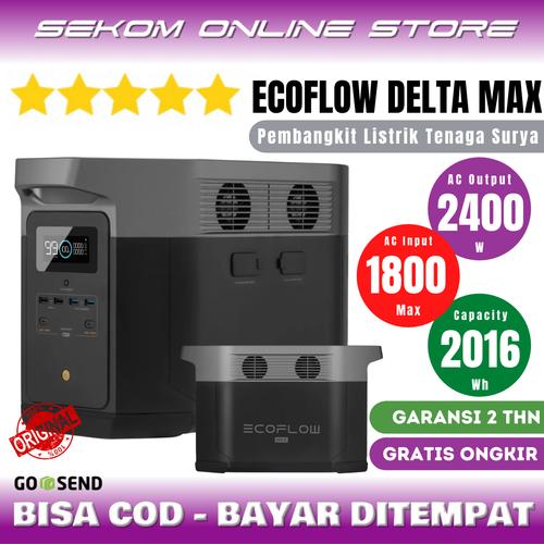 Foto Produk ECOFLOW Delta Max Power Station Genset Listrik Tenaga Surya 2400W dari SEKOM ONLINE STORE