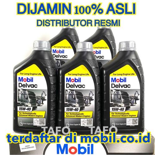 Foto Produk OLI MOBIL DELVAC MX 15w 40 1 LITER CI-4 ASLI dari Tafo