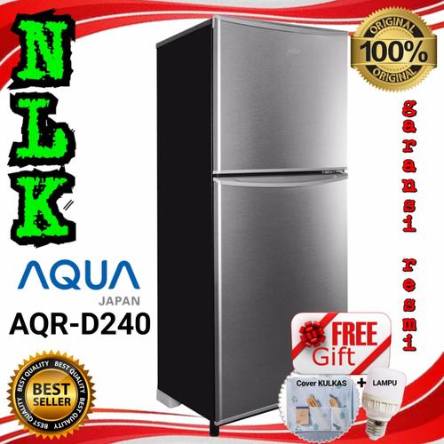 Gambar Kulkas AQUA JAPAN AQR-D240 Lemari Es 2 pintu No Frost dari NLK Kota Tangerang Tokopedia