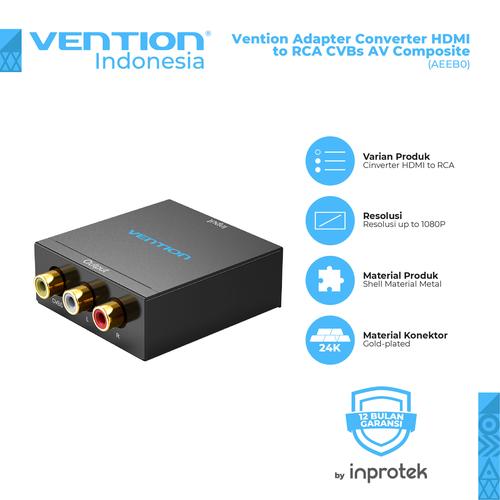 Gambar Vention Adapter Converter HDMI to RCA CVBs AV Composite dari Vention Indonesia Jakarta Barat Tokopedia