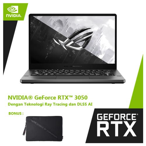 Foto Produk ASUS ROG Zephyrus G14 GA401QC GeForce RTX™ 3050 - Ryzen 7 5800 8GB - Grey dari NVIDIA GeForce Laptop
