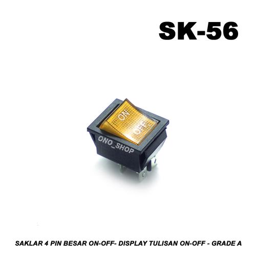 Jual Saklar 4 Pin Besar ON-OFF Kuning - Display Tulisan ON-OFF - Grade ...