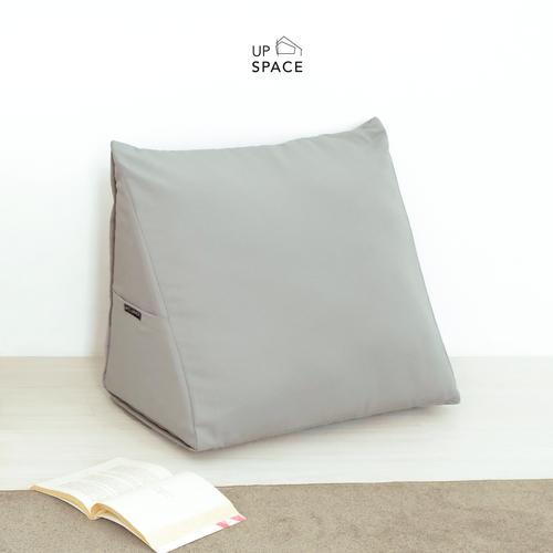grey backrest pillow