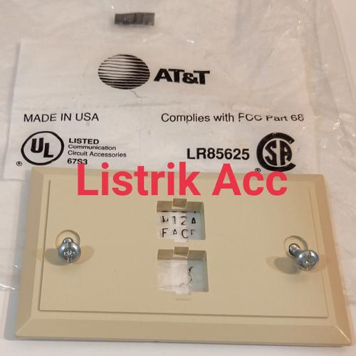 Jual Faceplate Double RJ45 AT&T / Panel Colokan Tembok Soket RJ 45 ...