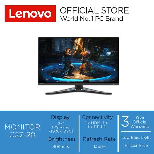 Gambar Lenovo Monitor Gaming G27-20 27" FHD IPS Panel 144 Hz 400 nits dari Lenovo Monitor Official Store Jakarta Utara Tokopedia