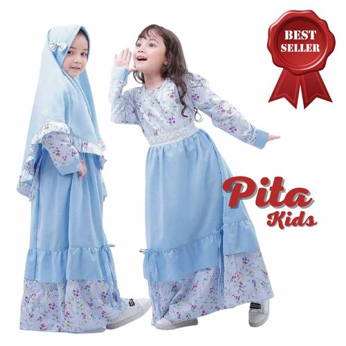 Gambar BAJU MUSLIM GAMIS ANAK PEREMPUAN SYARI USIA 5-8 TAHUN PITA KIDS dari Nanda Fashion Shop Kab. Bandung Tokopedia