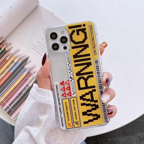 Jual Case iPhone xr 7 8 plus x xs max 11 pro max casing iPhone Warning ...