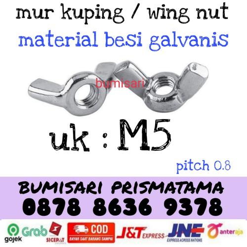 Foto Produk MUR KUPING M5 / WING NUT PUTIH / MUR KUPING MURAH dari bumisariprismatama