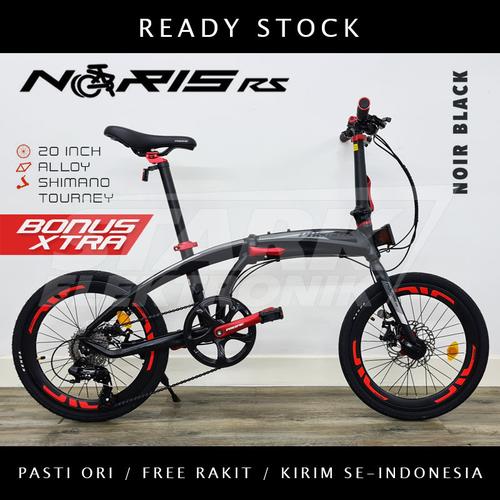 Foto Produk Pacific NORIS RS 16 & 20 inch Sepeda Lipat Folding Bike - Noir Black, Ban 20inch dari Stark Elektronik