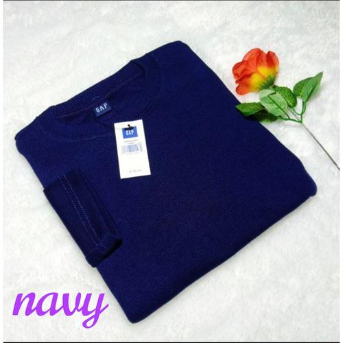 Gambar Kaos Polos Rib Lengan Panjang Wanita Premium 2x2 All Size Unisex Tebal - navy dari yorent Kota Bandung Tokopedia