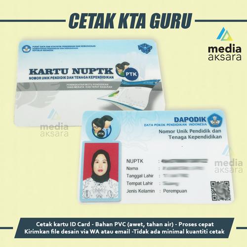 Jual Cetak Kta Guru Siswa Nuptk Nisn Dapodik E Guru Dll Uk Id Card 101 500pcs Kota Bandung Media Aksara Tokopedia