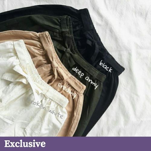 Gambar kulot linen highwaist premium cullote / kulot wanita premium - milo dari Kayraa store Kab. Pekalongan Tokopedia