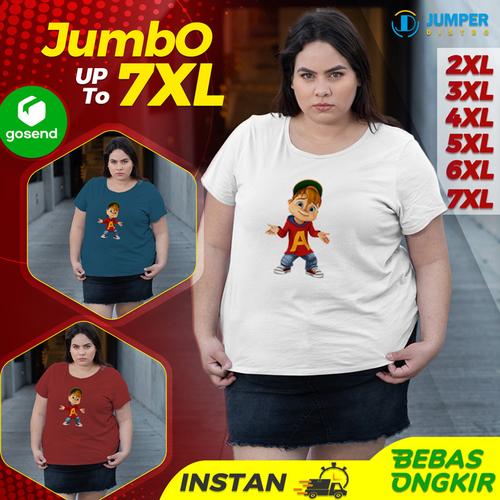 Promo Kaos Jumbo Wanita Ukuran Big size 