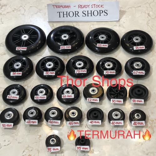 Gambar Roda koper pengganti replacement luggage wheel polyurethane termurah - OPU-46mmX22mm dari Thor Shops Kota Tangerang Tokopedia
