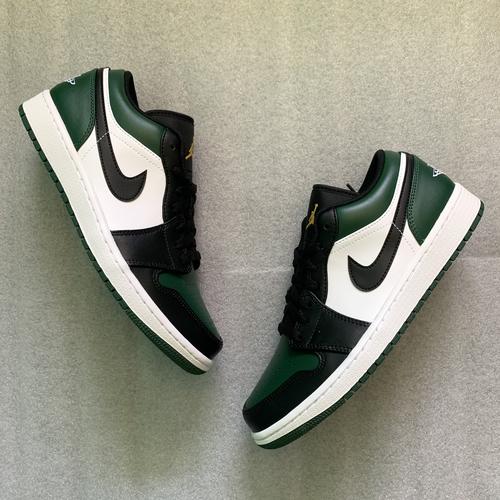 Jual air jordan 1 low green toe 