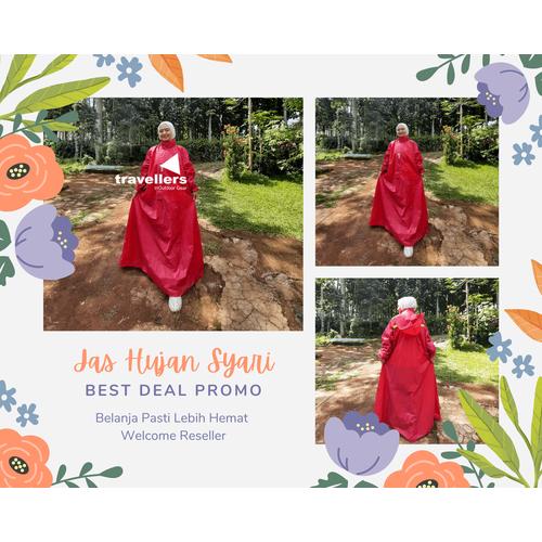 Gambar Jas Hujan Gamis Syari Jumbo Perempuan Wanita Muslimah Pink Series dari Terpalpickupid Kab. Bandung Tokopedia