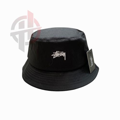 STUSSY STOCK LOCK BUCKET HAT - BLACK 