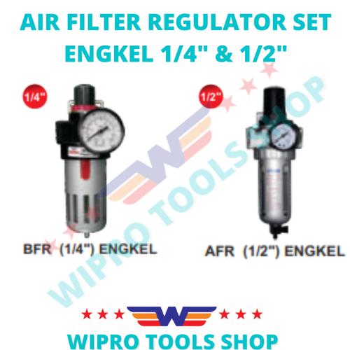 Jual WIPRO AIR FILTER REGULATOR KOMPRESOR SET ENGKEL 1/4" & 1/2" BFR1