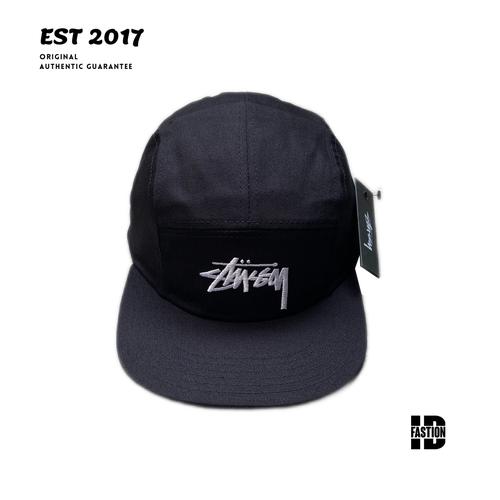 Jual STUSSY CAMP 5 PANEL CAP BLACK 