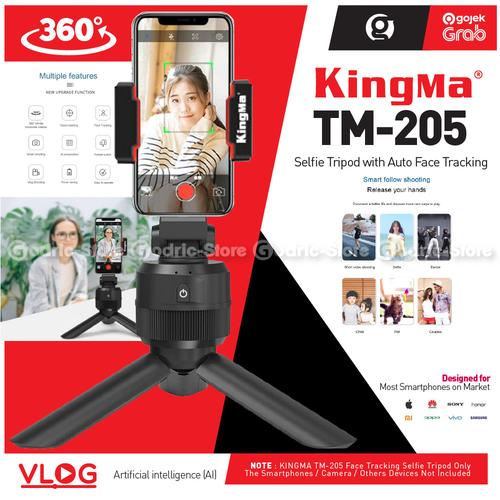 Gambar KingMa TM-205 Face Tracking Tripod Vlog Stabilizer 360 HP IOS Android dari G-Rex Jakarta Barat Tokopedia
