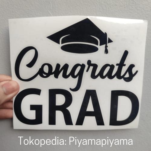 Jual Stiker Congrats Grad Sticker Cutting Graduation Balon PVC ...