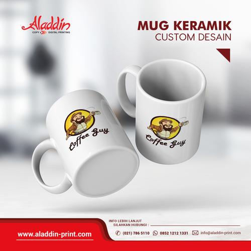 Jual Gelas Mug Keramik Custom Print UV 