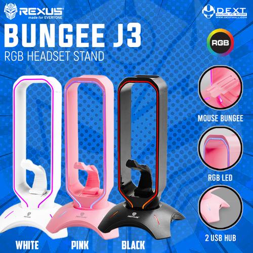 Gambar Rexus Bungee J3 Headset Standing RGB with USB Hub dari DextMall undefined Tokopedia