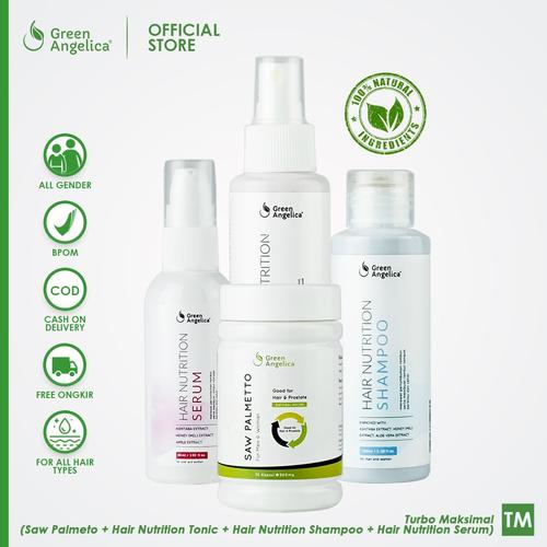 Gambar Green Angelica Paket Turbo Maksimal Mempercepat Pertumbuhan Rambut dari GreenAngelica Official Kota Surabaya Tokopedia