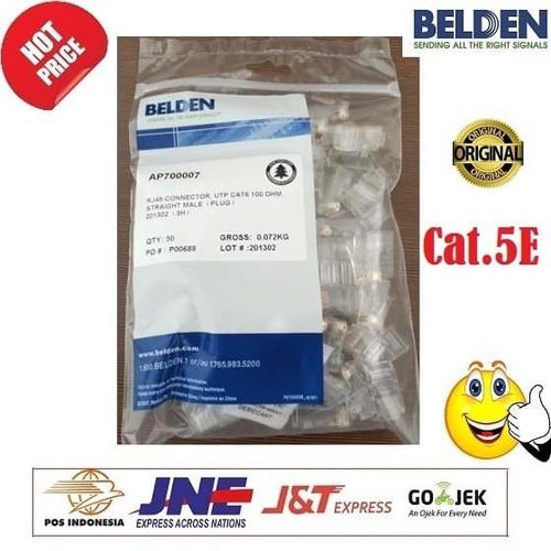 Jual Konektor RJ 45 Original Belden Connector RJ45 Cat5E Isi 50pcs Cat5 ...