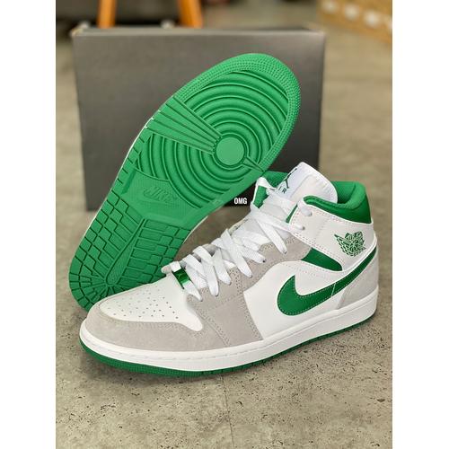 grey and green jordan 1