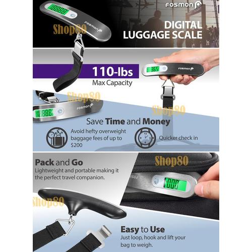 Jual Timbangan Koper Digital 50Kg Tas Bagasi Luggage Scale 50 Kg Fosmon