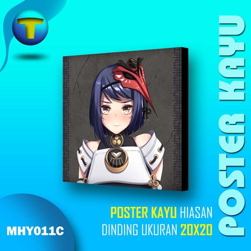 Jual Genshin Impact Kojou Sara Poster Dinding Kayu Hiasan Dinding