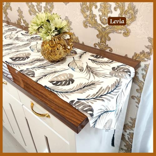 Gambar Table Runner/Taplak Meja Panjang Ruang Tamu Bahan Kanvas Motif Levia - 35x150 dari Jaxine Sprei & Bedcover Kab. Sleman Tokopedia