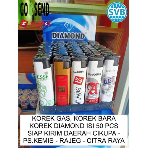 Jual 1 BOX Korek Gas Diamond, Korek Bara, Korek Api Gas Diamond isi 50 ...