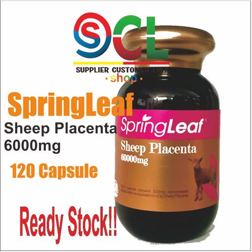 Jual Spring Leaf PREMIUM Sheep Placenta 60000 mg 120 Caps - Jakarta ...