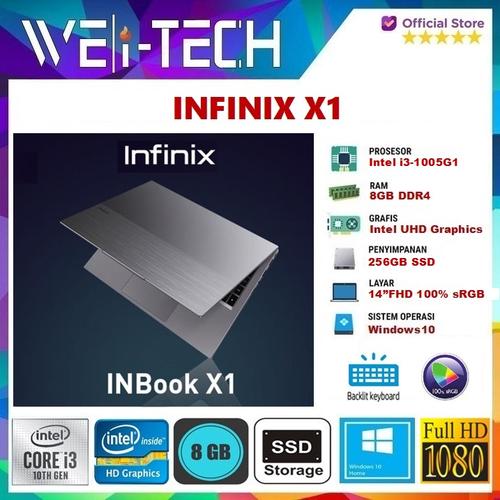 Gambar INFINIX X1 i3-1005G1 8GB RAM 256GB SSD 14"FHD WIN10 - GREY dari WE iTech Jakarta Barat Tokopedia