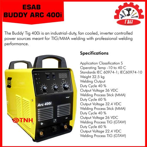 Jual ESAB MMA Welding Machine Buddy Arc 400i SMAW Arc 400i