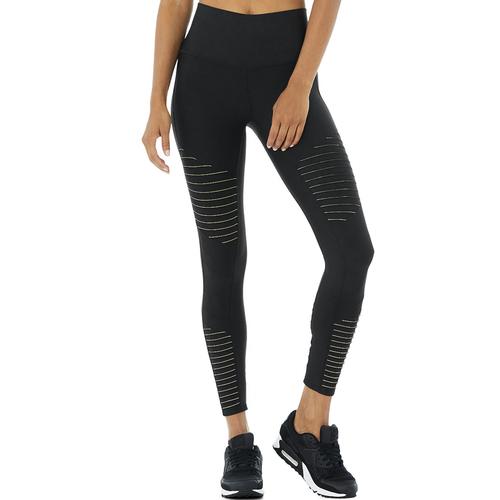 Moto Leggings -Black/Highlighter-XS 